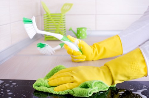 Sustainable carpet cleaning operations with recycling and low-emission transport