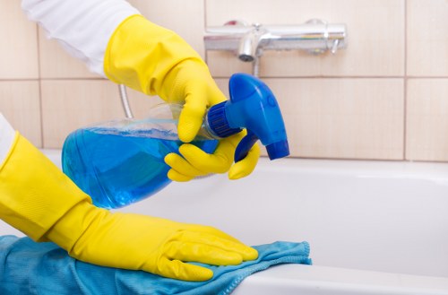 Professional cleaning of a fabric sofa in Cambridge Heath