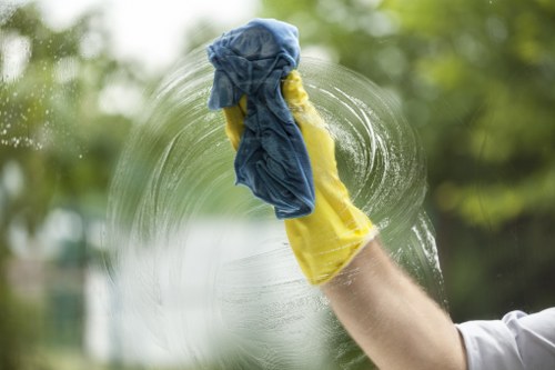 Cleaner training on professional carpet cleaning techniques